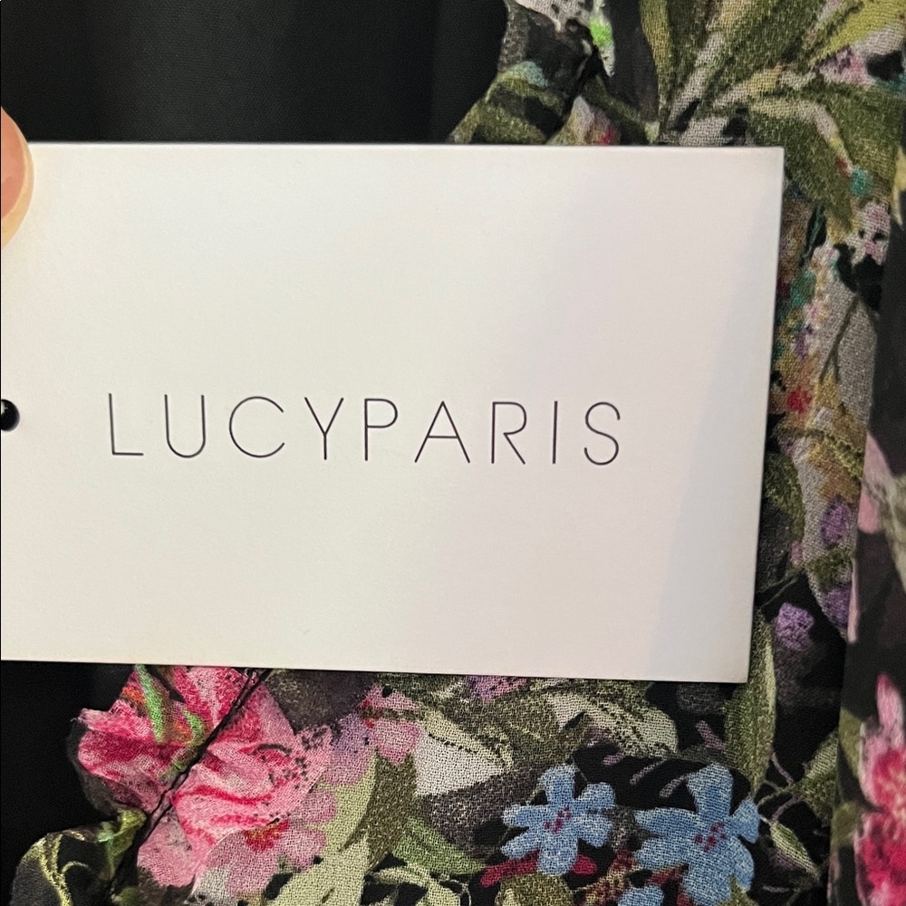 Lucy Paris Multicolor Floral Tiered Dress NWT Size XL - Picture 3 of 9